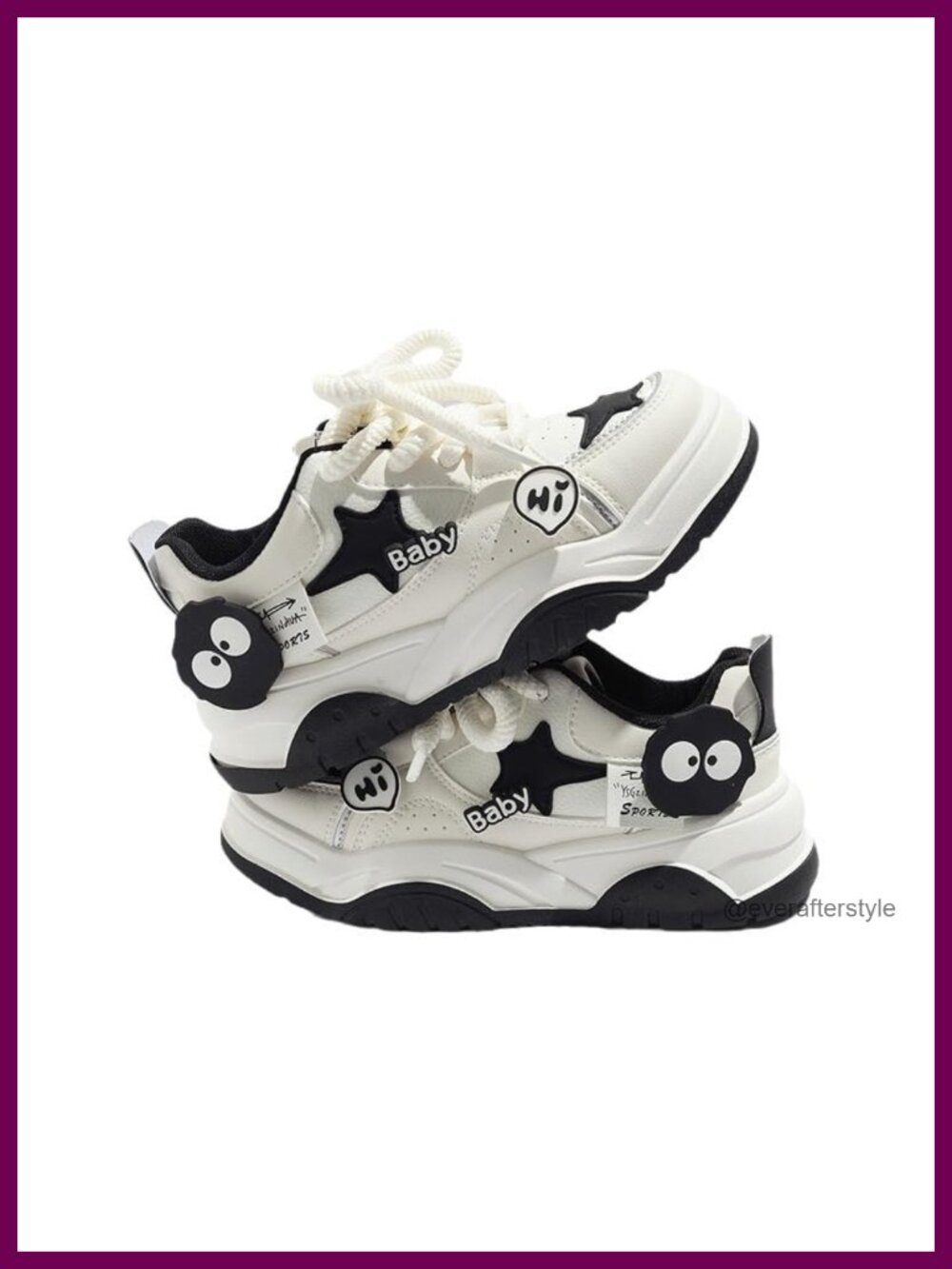 Walking Sneakers Women Chunky Sole Y2K Aesthetic Cute Big Toe Cap Comfort